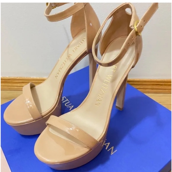 Stuart Weitzman NUDIST HOLLYWOOD PLATFORM SANDAL - Brand New in Box Sz 7 - Picture 5 of 10